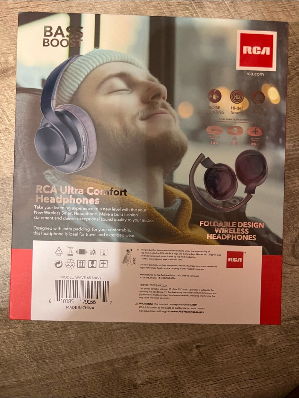 RCA Ultra Comfort Wireless Headphones - Navy Blue